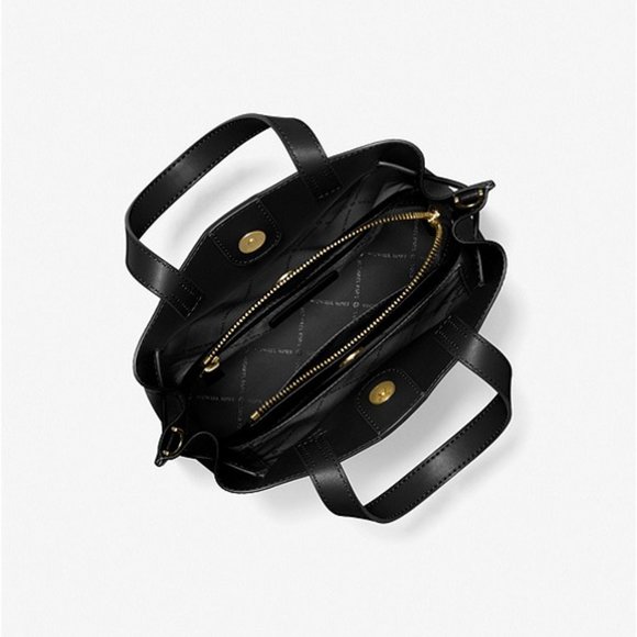 Michael Kors Emilia Small Pebbled leather satchel - Black - Picture 4 of 5